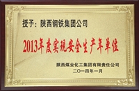 2013年度实现安全生产年单位